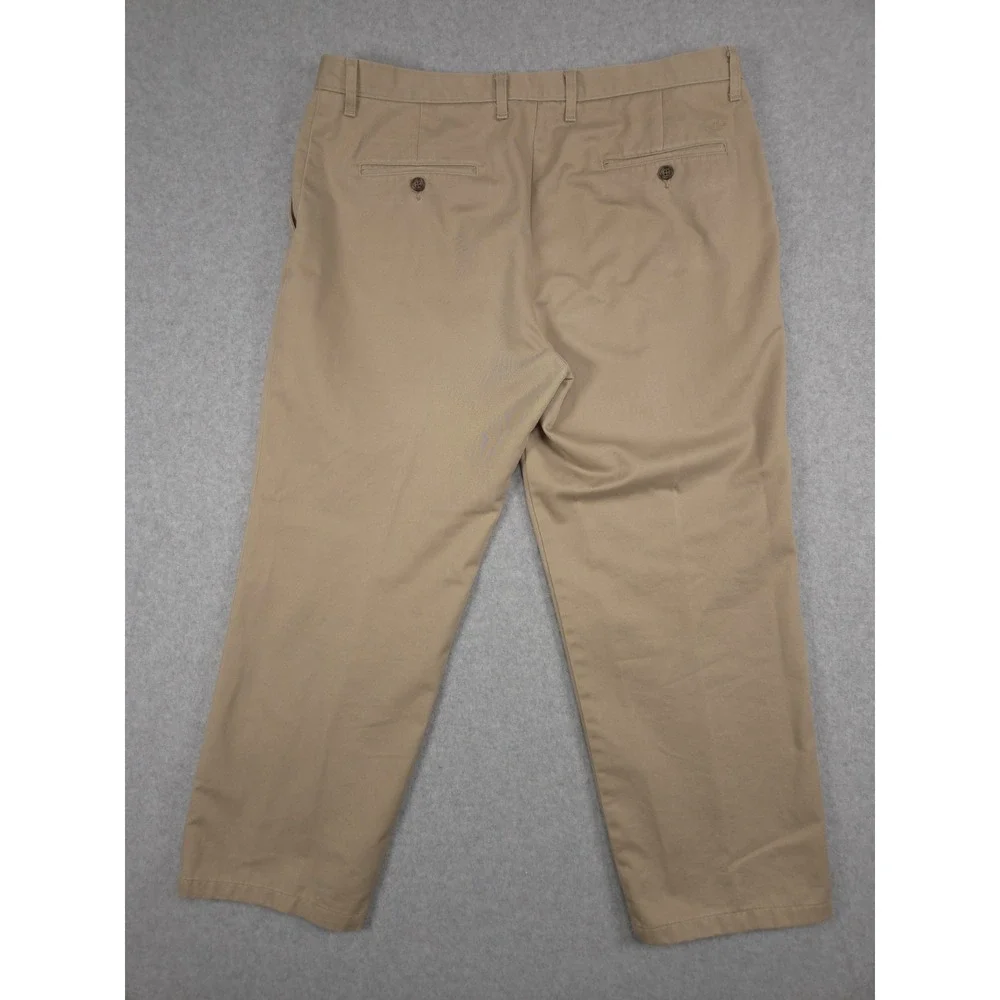 Dockers D3 Mens 38x29 Beige Khaki Flat Front Casual Chino Pants School